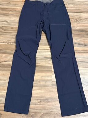 Eddie Bauer Men's Tech Pants Atlantic 32x34 Nylon Spandex Stretch Flat Front